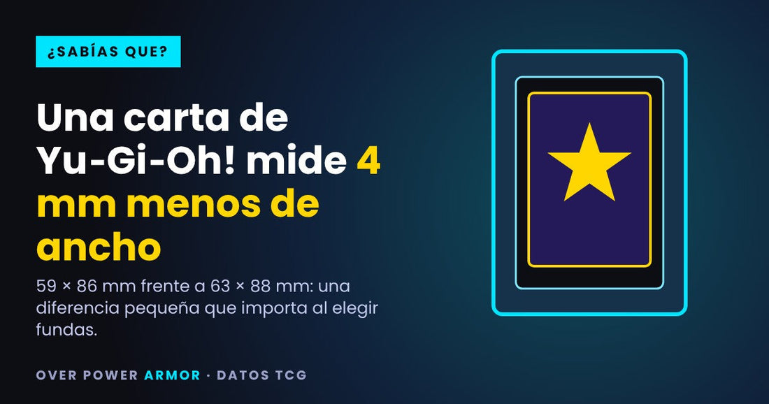 Portada: una carta de Yu-Gi-Oh! mide 4 mm menos de ancho que una estándar