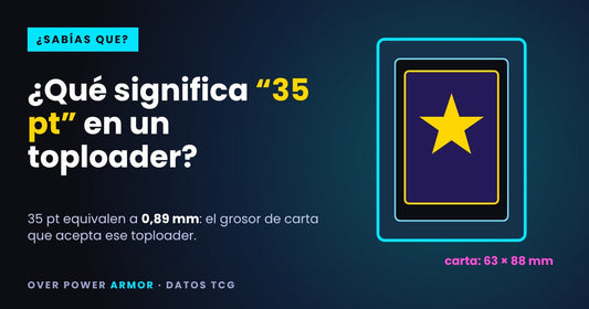¿Qué significa 35 pt en un toploader?